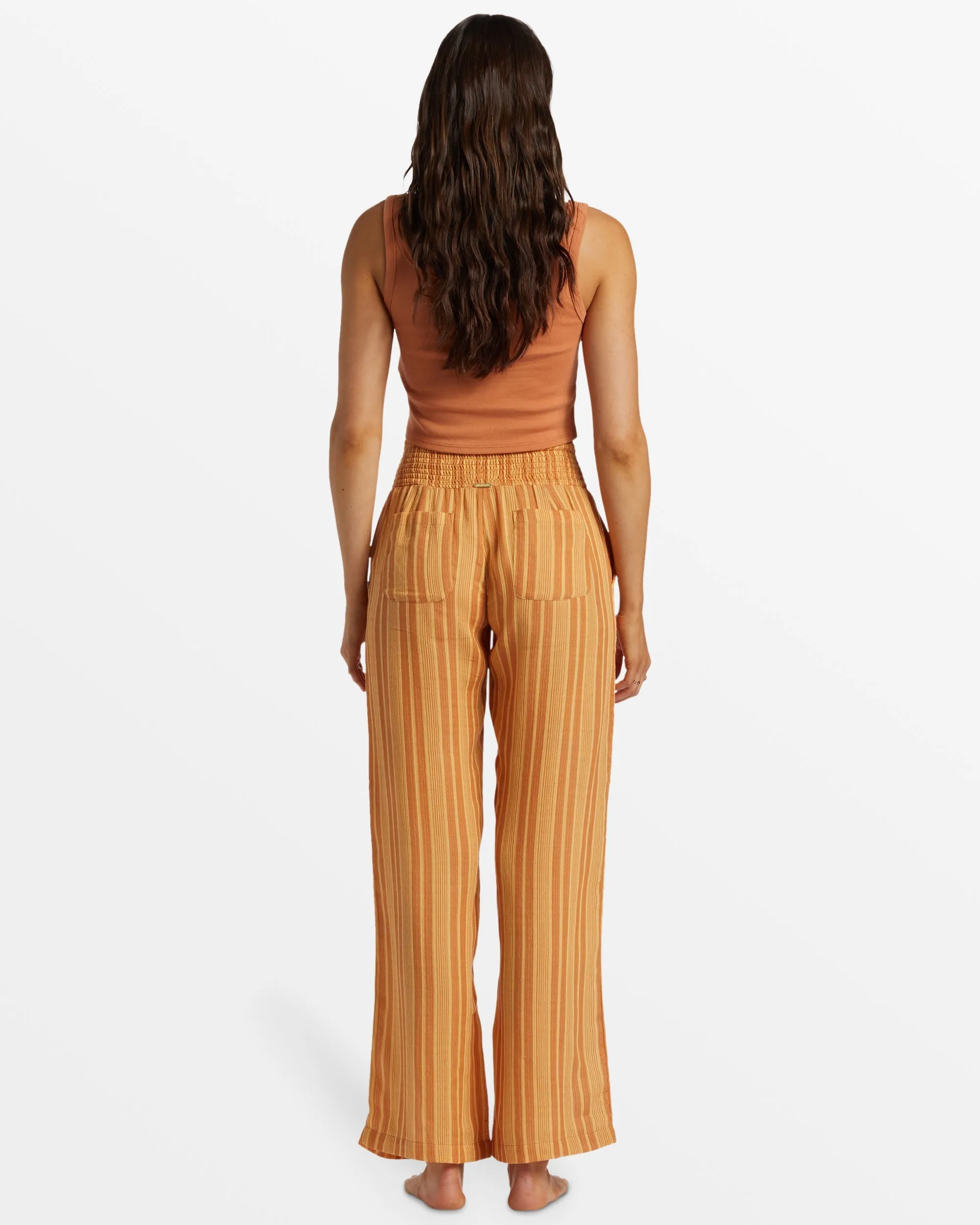 New Waves 2 Elastic Waist Pants - Peach Punch