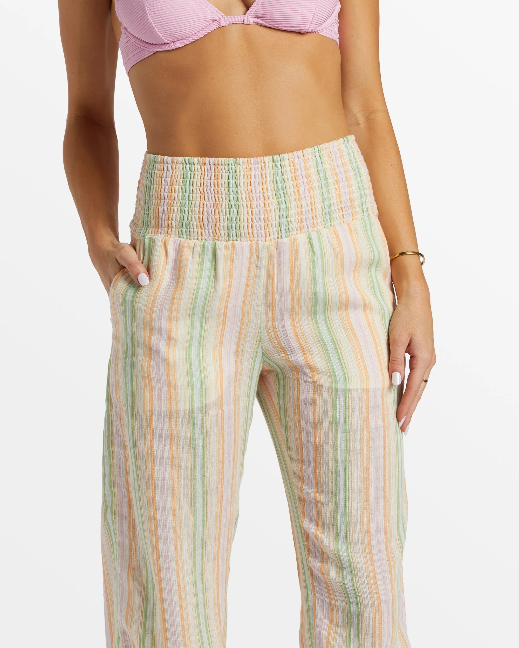 New Waves 2 Elastic Waist Pants - Sweet Pink