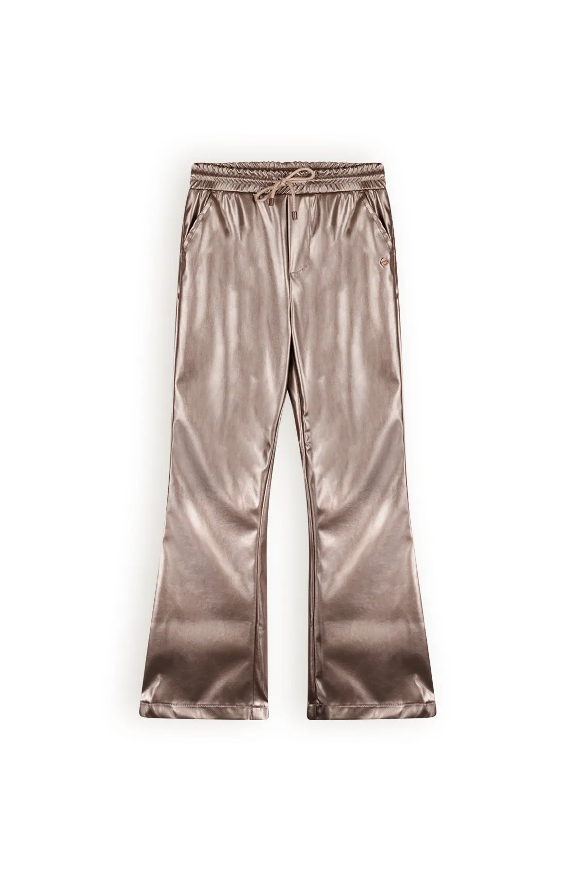 NoNo Suna coated bronze flared pants