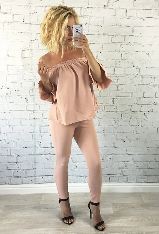 Nude Off The Shoulder Jennifer Set