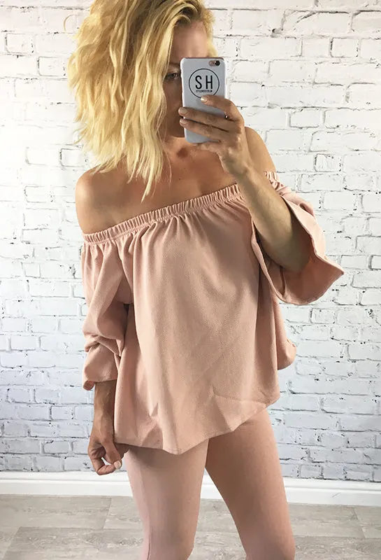 Nude Off The Shoulder Jennifer Set