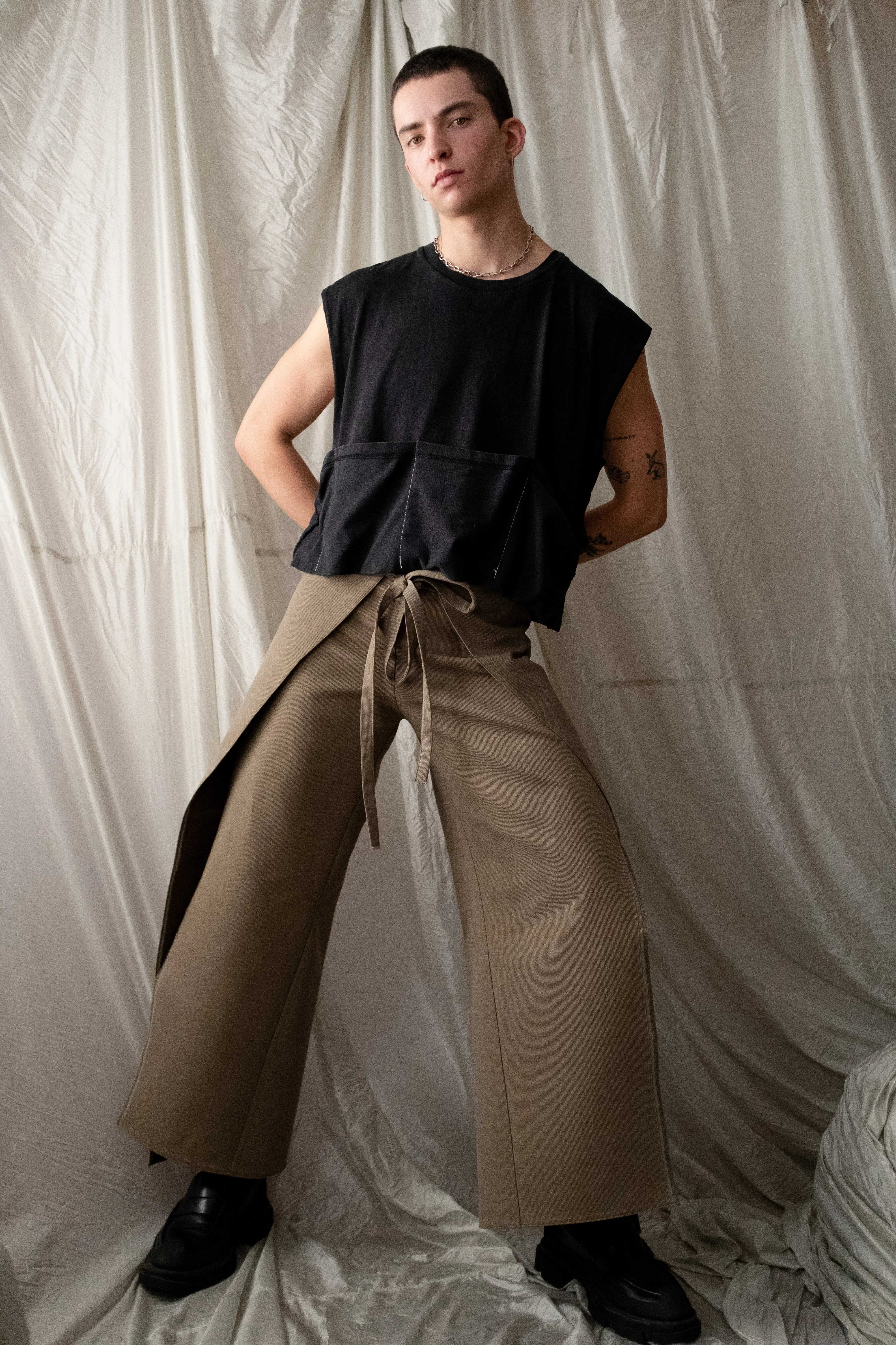 olive wrap pants