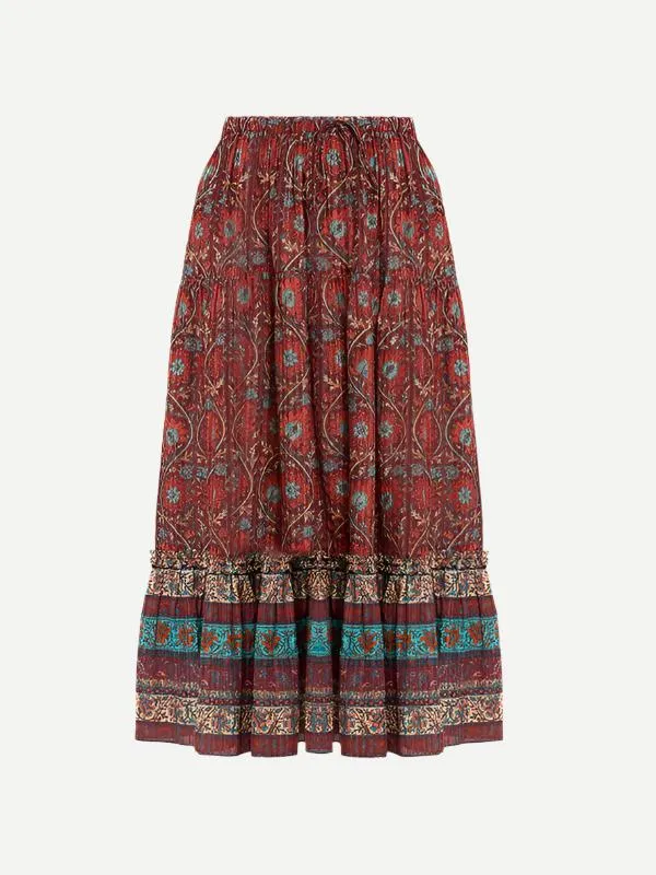 Paige Skirt in Pomegranate