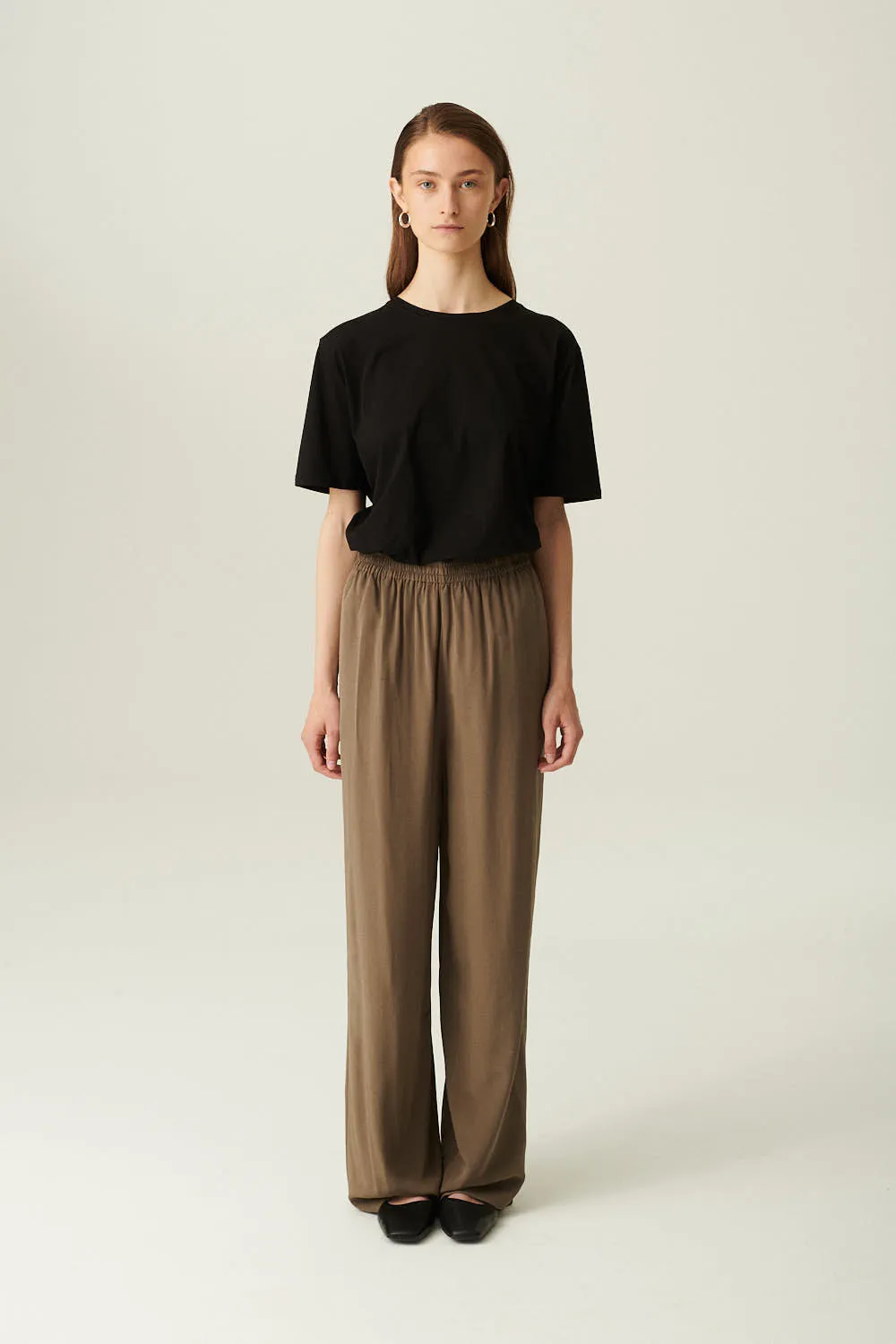 PALMA PANTS SILK WALNUT - WALNUT