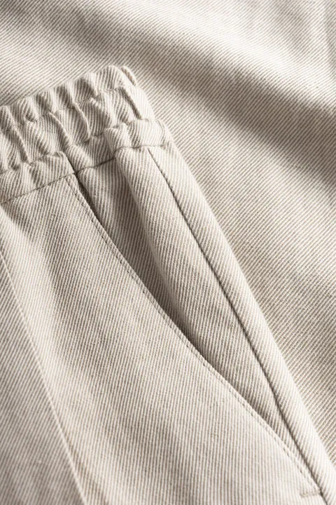 PARKER PANTS SOLID BEIGE TWILL