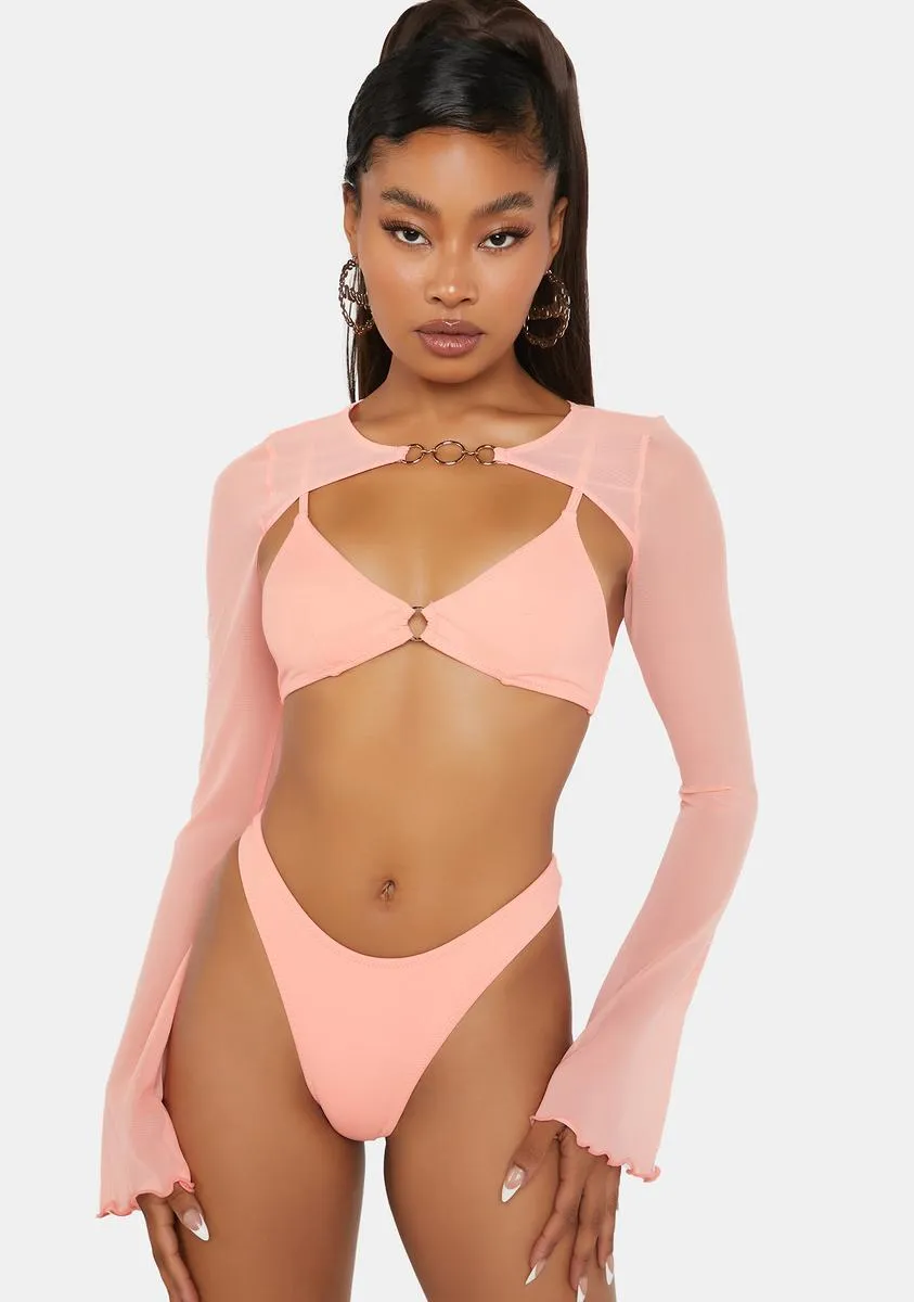 Peachy Charmer 3-Piece Bikini Set