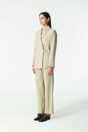 PENELOPE WOOL LINEN - STRIPED SAND