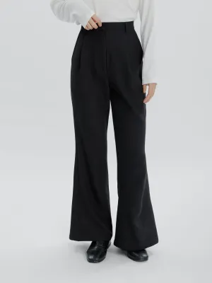 Petal Back Slit Bootcut Pants