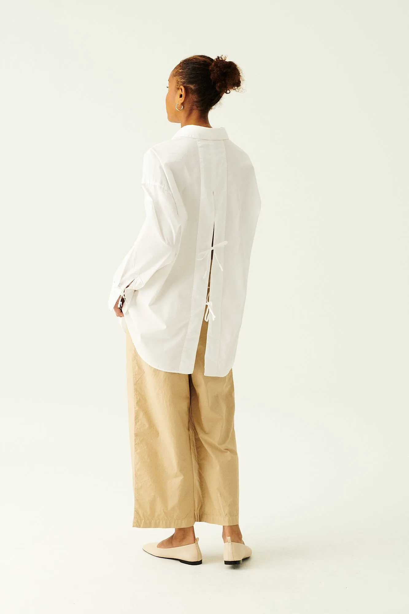 PIA GARMENT DYED POPLIN - BEIGE