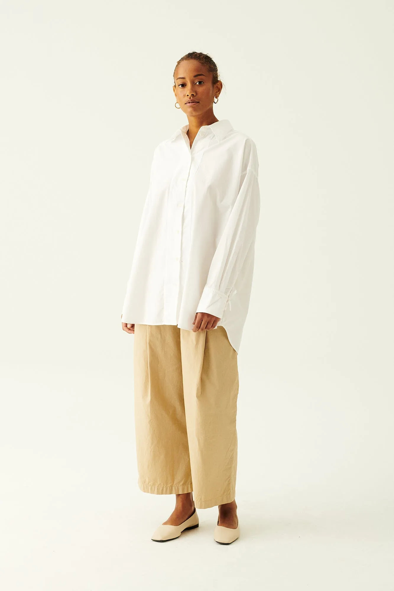 PIA GARMENT DYED POPLIN - BEIGE