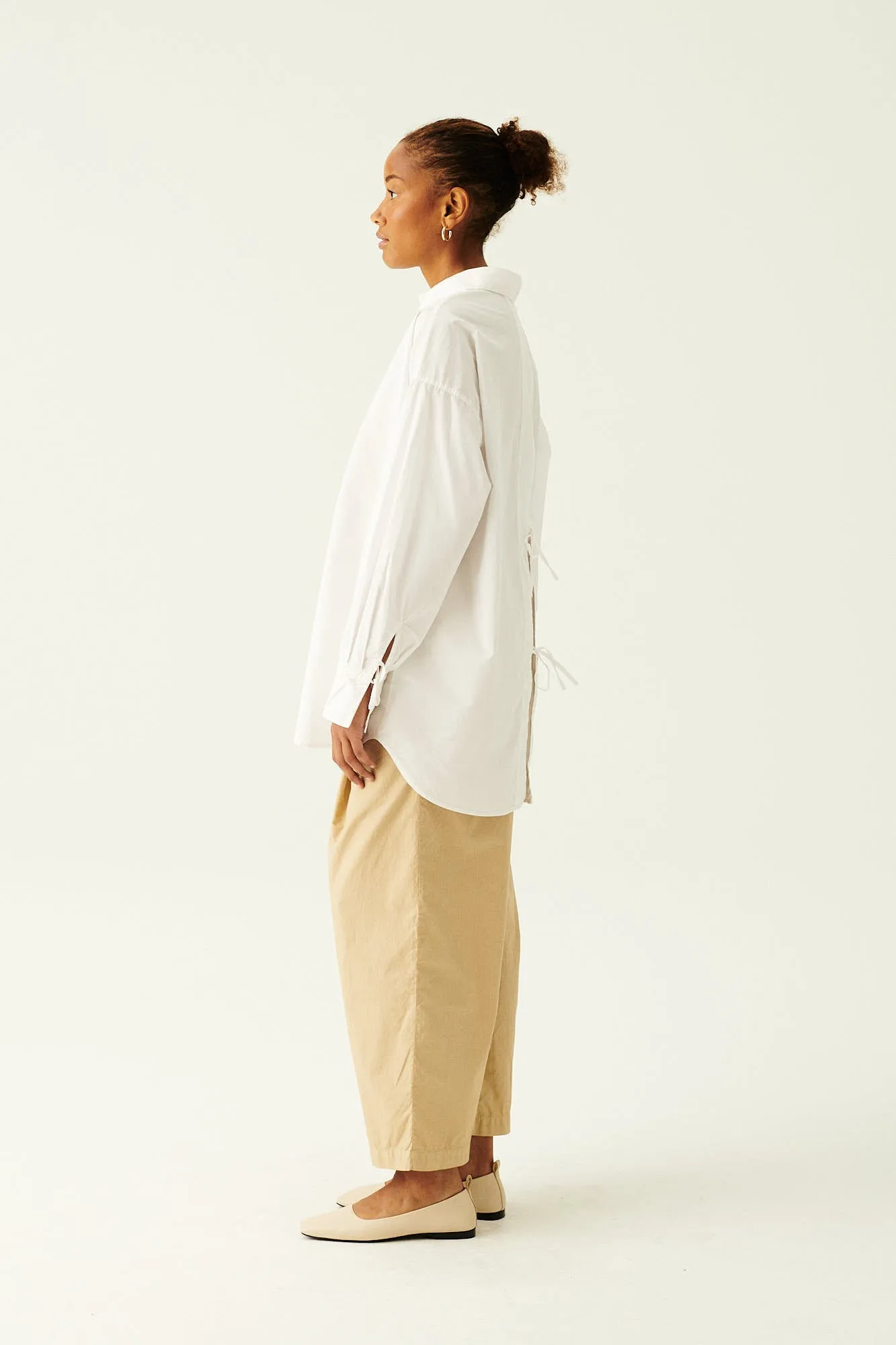 PIA GARMENT DYED POPLIN - BEIGE