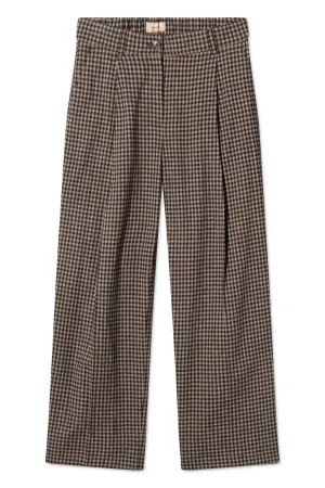 PILU PANTS BROWN/BLACK CHECK