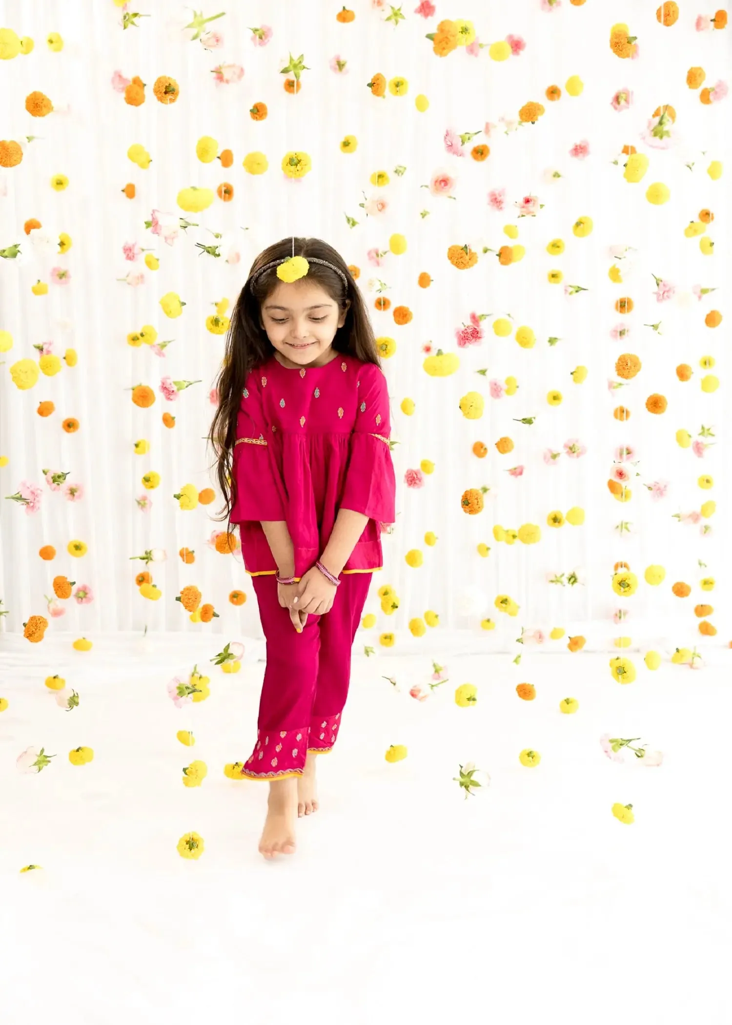 Pink Festive Co-Ord Set (2-12 Years)