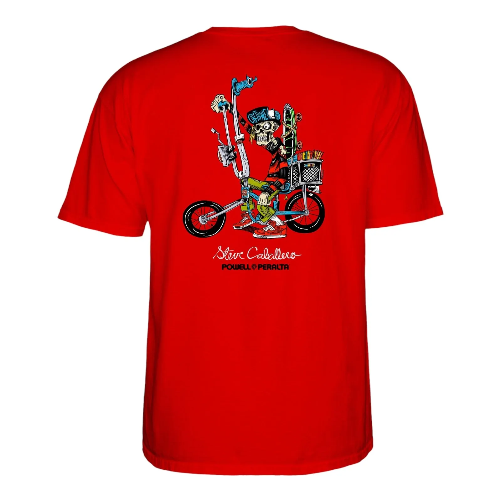 Powell Peralta Steve Caballero Chopper Bike T-Shirt Red