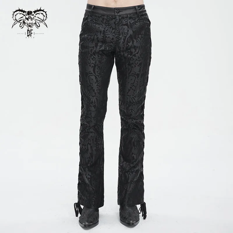 PT227 Mid-waist flared men's strappy pants