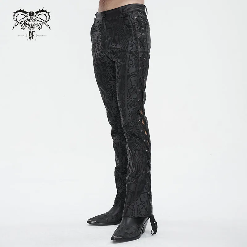 PT227 Mid-waist flared men's strappy pants