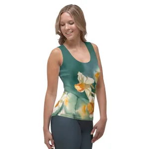 "Daffodil Days" body-hugging woman's tank top