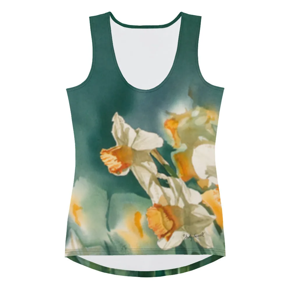 "Daffodil Days" body-hugging woman's tank top