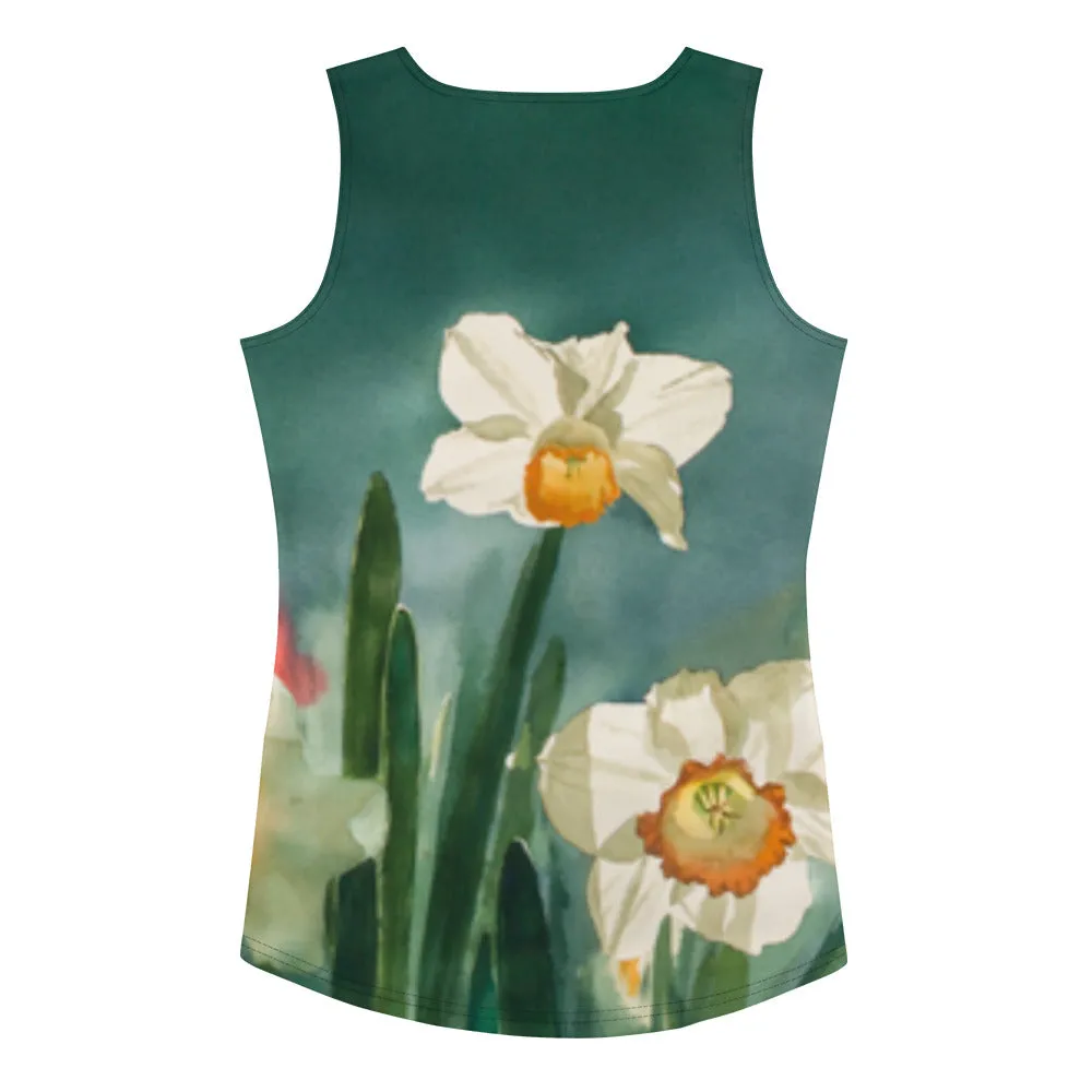 "Daffodil Days" body-hugging woman's tank top