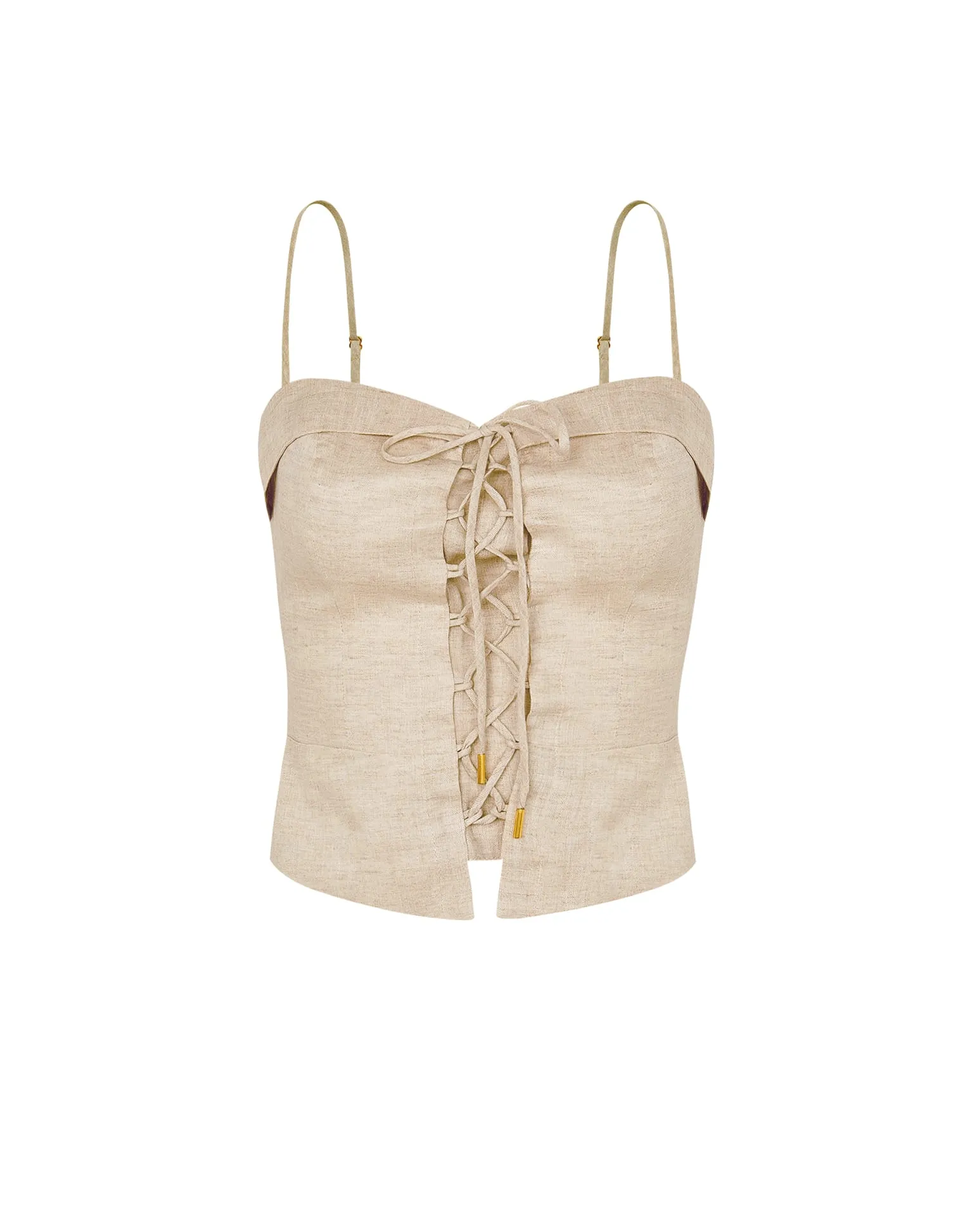 Rubia Sleeveless Top - Natural