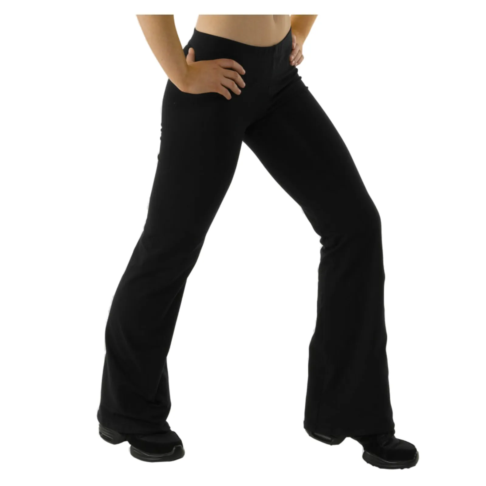 SALE - COTTON LYCRA HIPSTER JAZZ PANTS - FLARED LEG