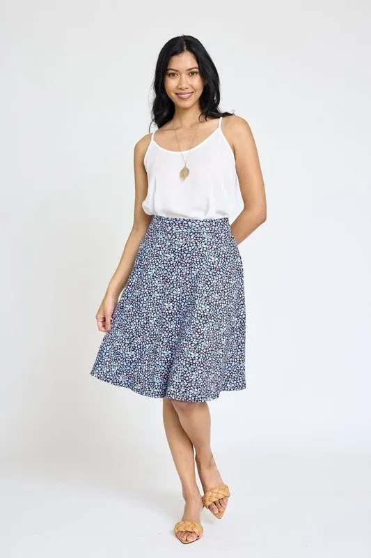 Secrete Garden Floral Midi Skirt