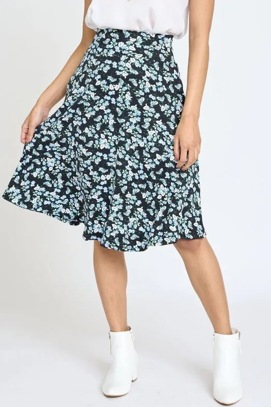 Secrete Garden Floral Midi Skirt