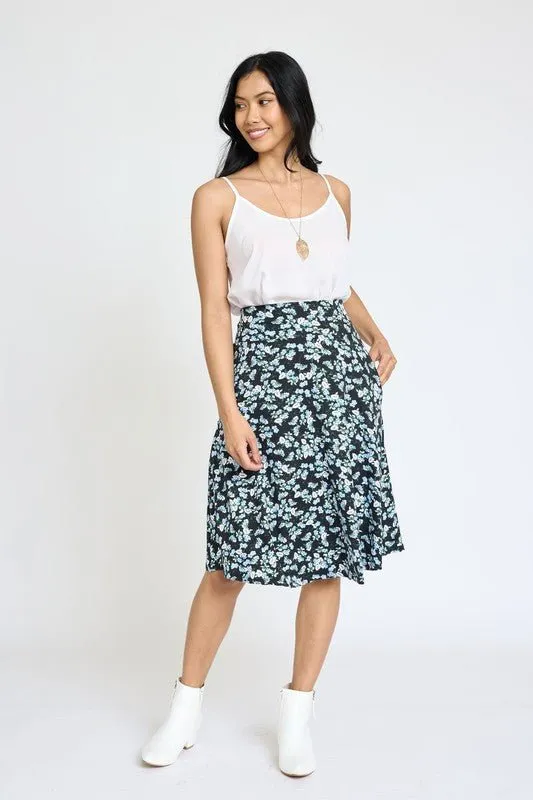 Secrete Garden Floral Midi Skirt