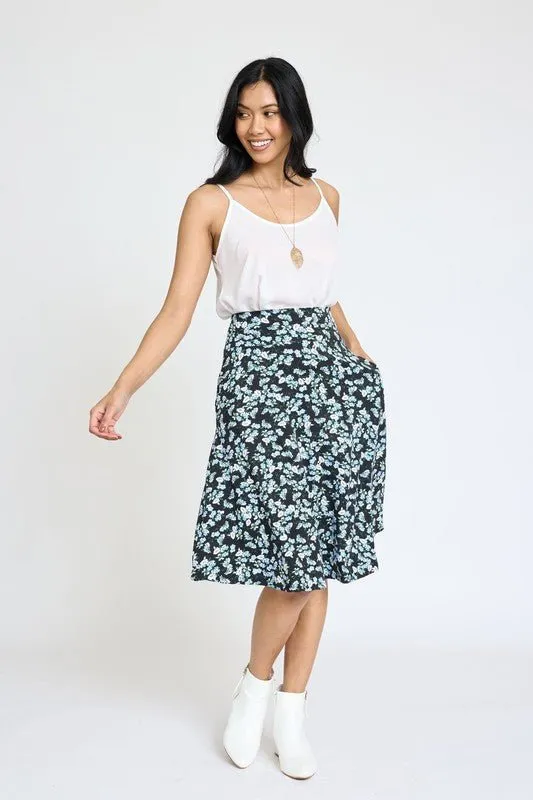 Secrete Garden Floral Midi Skirt