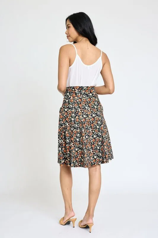 Secrete Garden Floral Midi Skirt