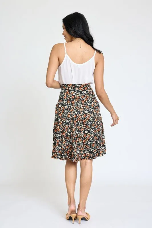 Secrete Garden Floral Midi Skirt