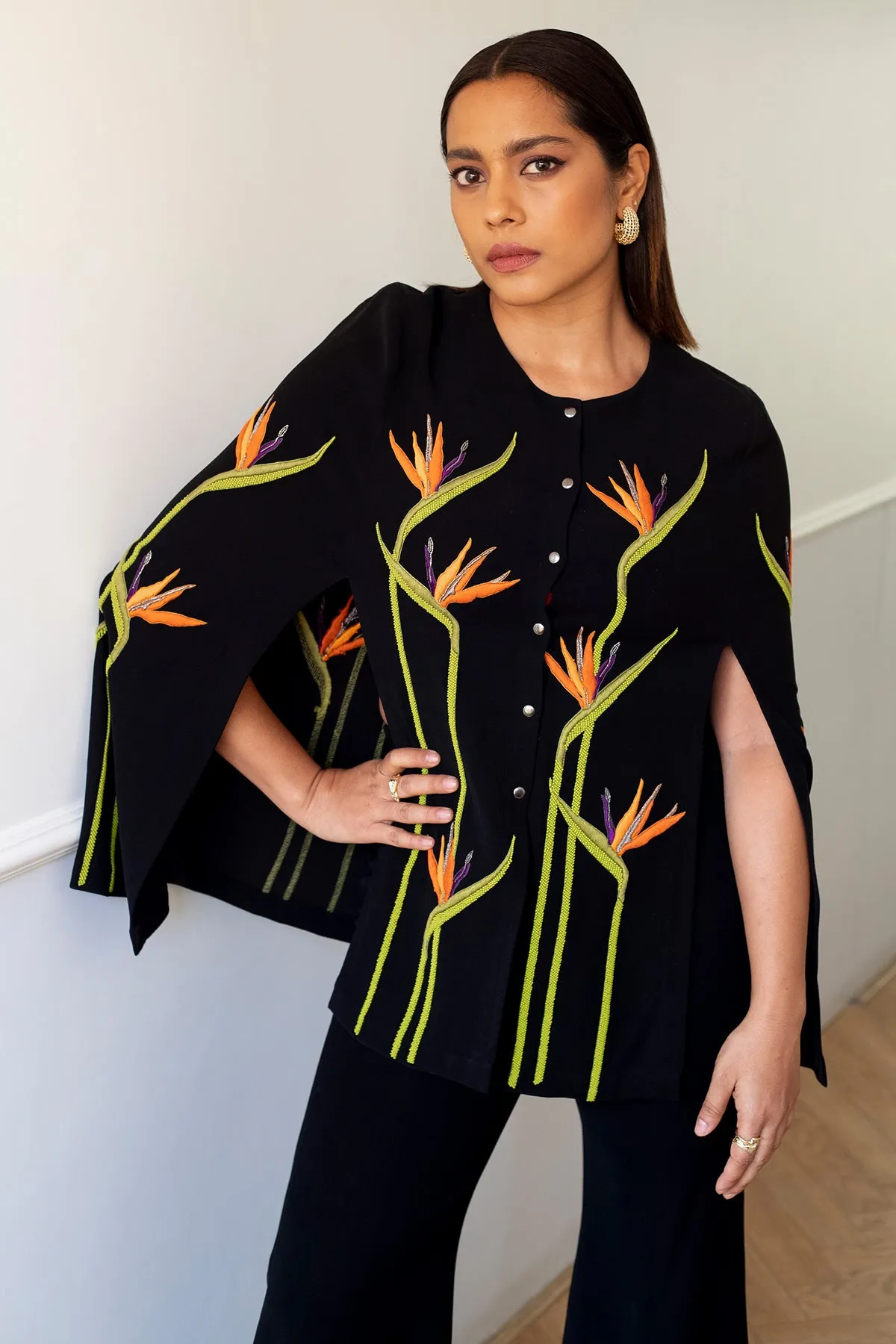 Shahana Goswami In Bird Of Paradise Cape With Flared Pants