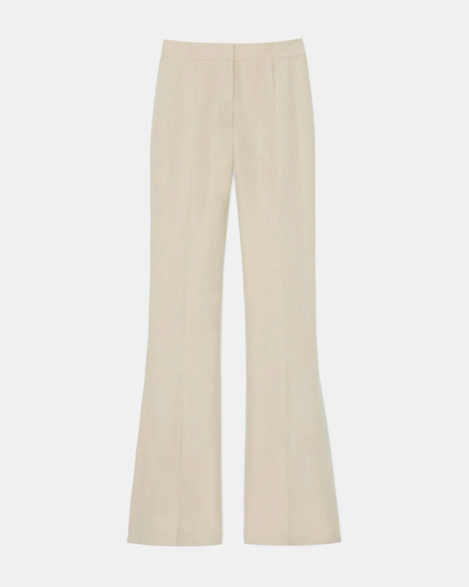 Silk-Linen Gates Side Slit Flared Pant In Dune | Dune