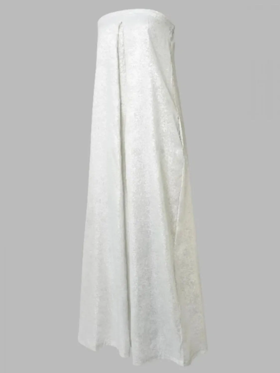 Silver metallic look strapless wide leg jumper