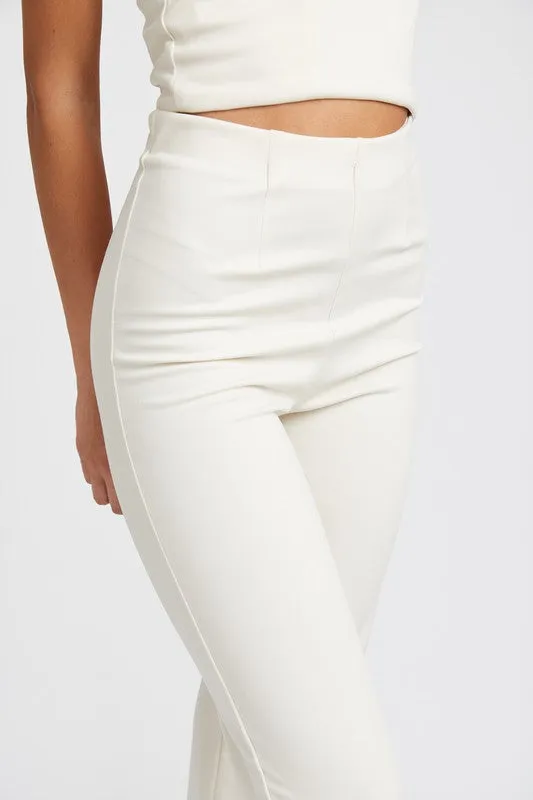 Sleek Silhouette High Waisted Flared Pants