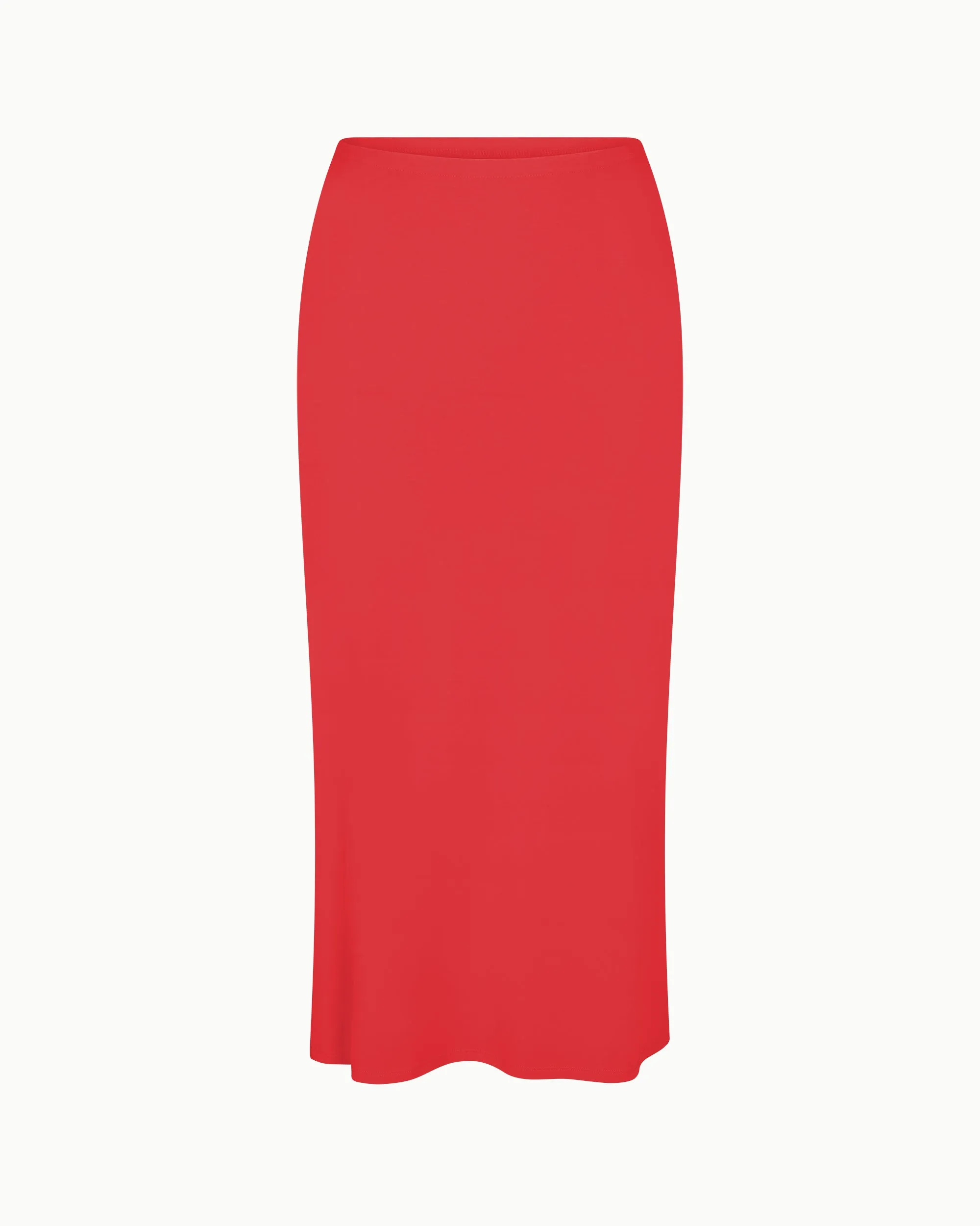 Soft Stretch Midi Skirt | Cherry