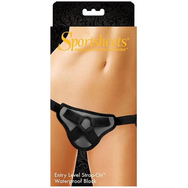 SPORTSHEETS ENTRY LEVEL STRAP-ON WATERPROOF BLACK