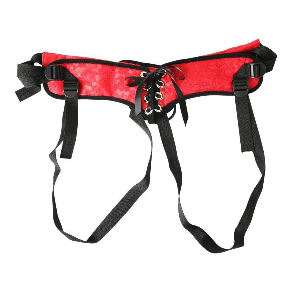 Sportsheets Red Lace Corsette Strap On