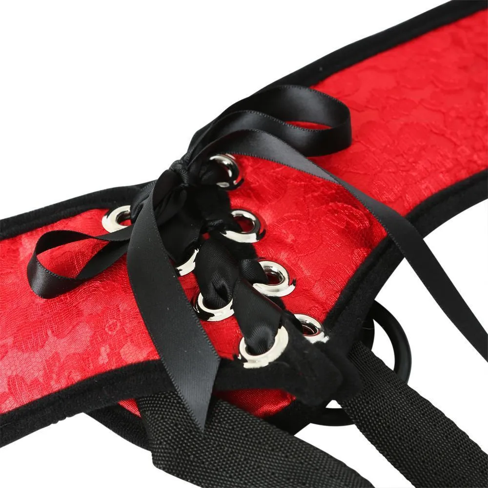 Sportsheets Red Lace Corsette Strap On