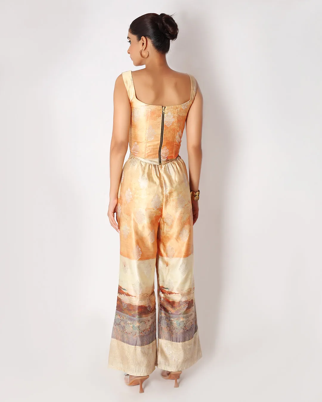 Sunset Silk Corset Set