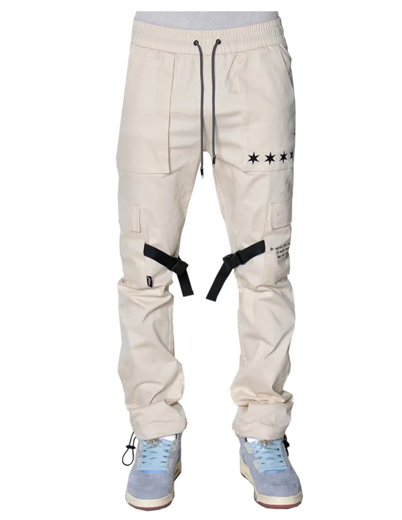 THC X THE SHOP 147 Four Quarters Flared Cargo Pants (Light Tan)