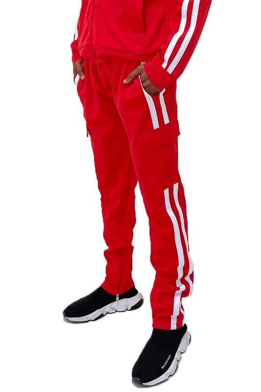 Two Stripe Cargo Track Pants in multiple colors