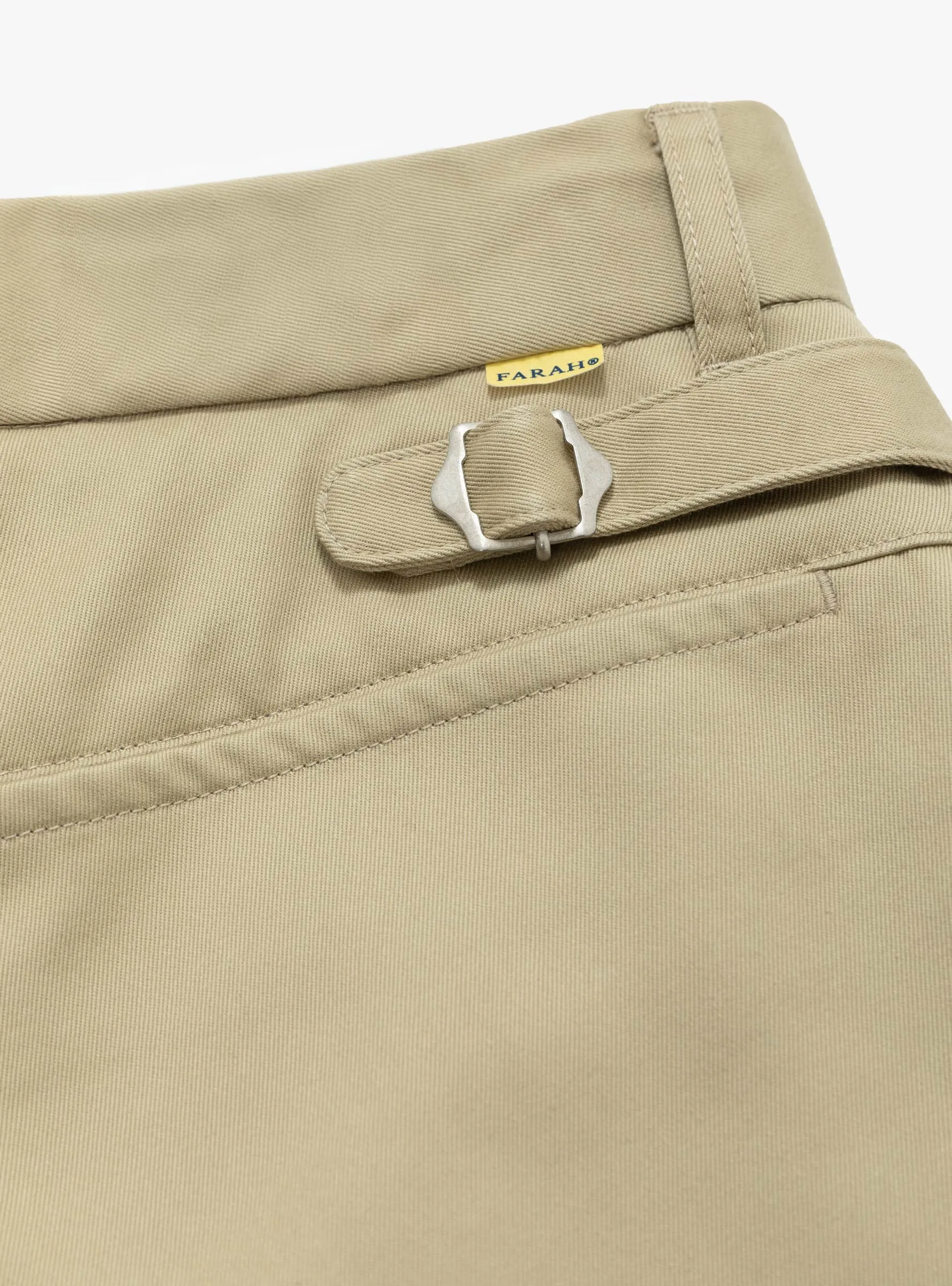 Two Tuck Side Adjustable Pants Beige