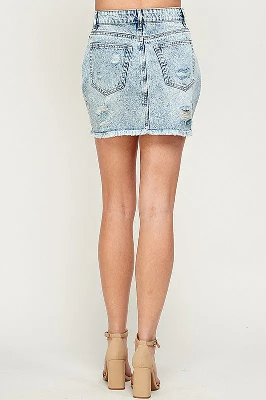 Urban Edge Denim Mini Skirt