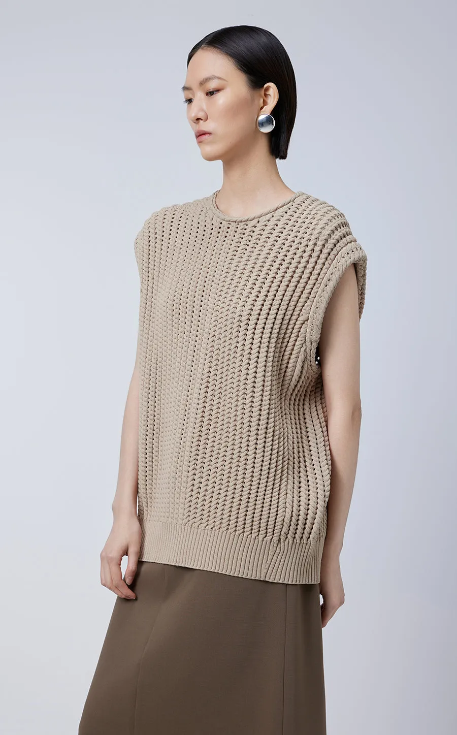 Vest / JNBY Knitted Crew-neck Vest