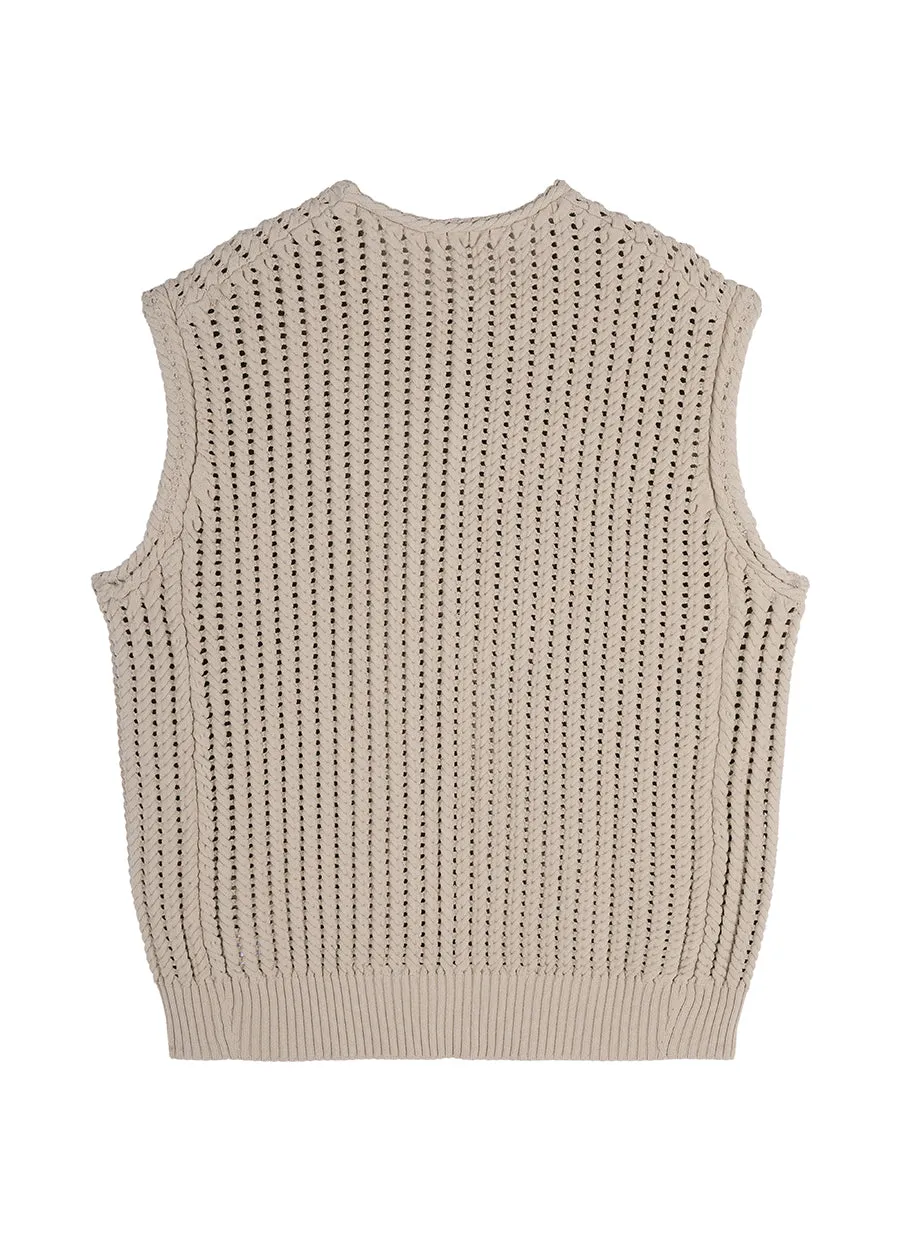 Vest / JNBY Knitted Crew-neck Vest