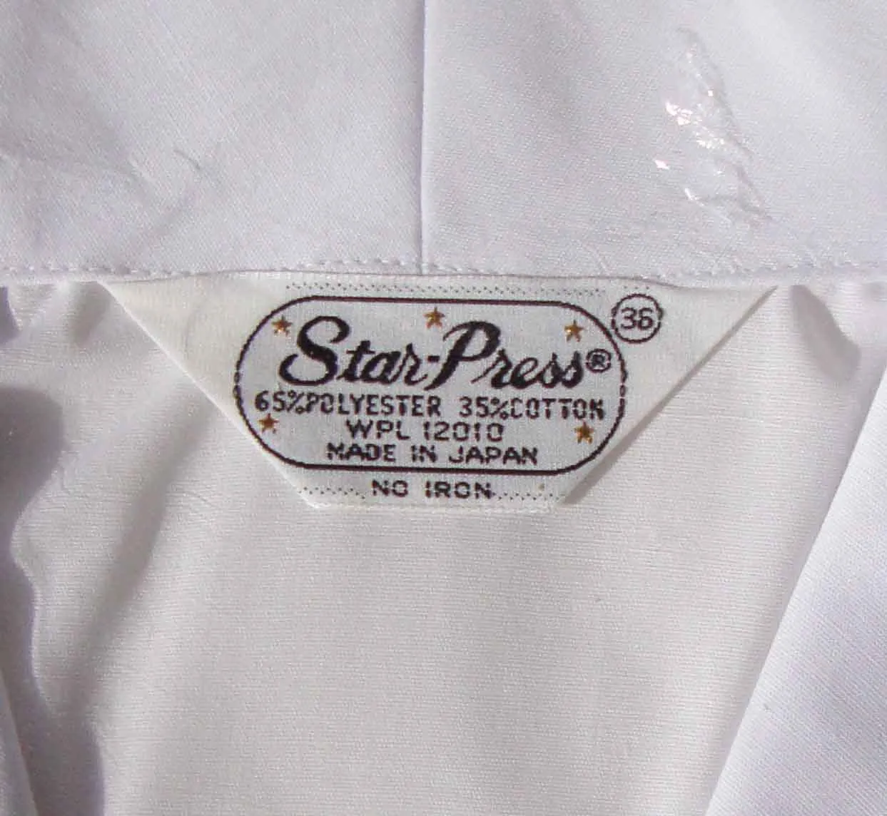 Vintage Pintuck Shirt Ladies White Deadstock New in Package Sz 36