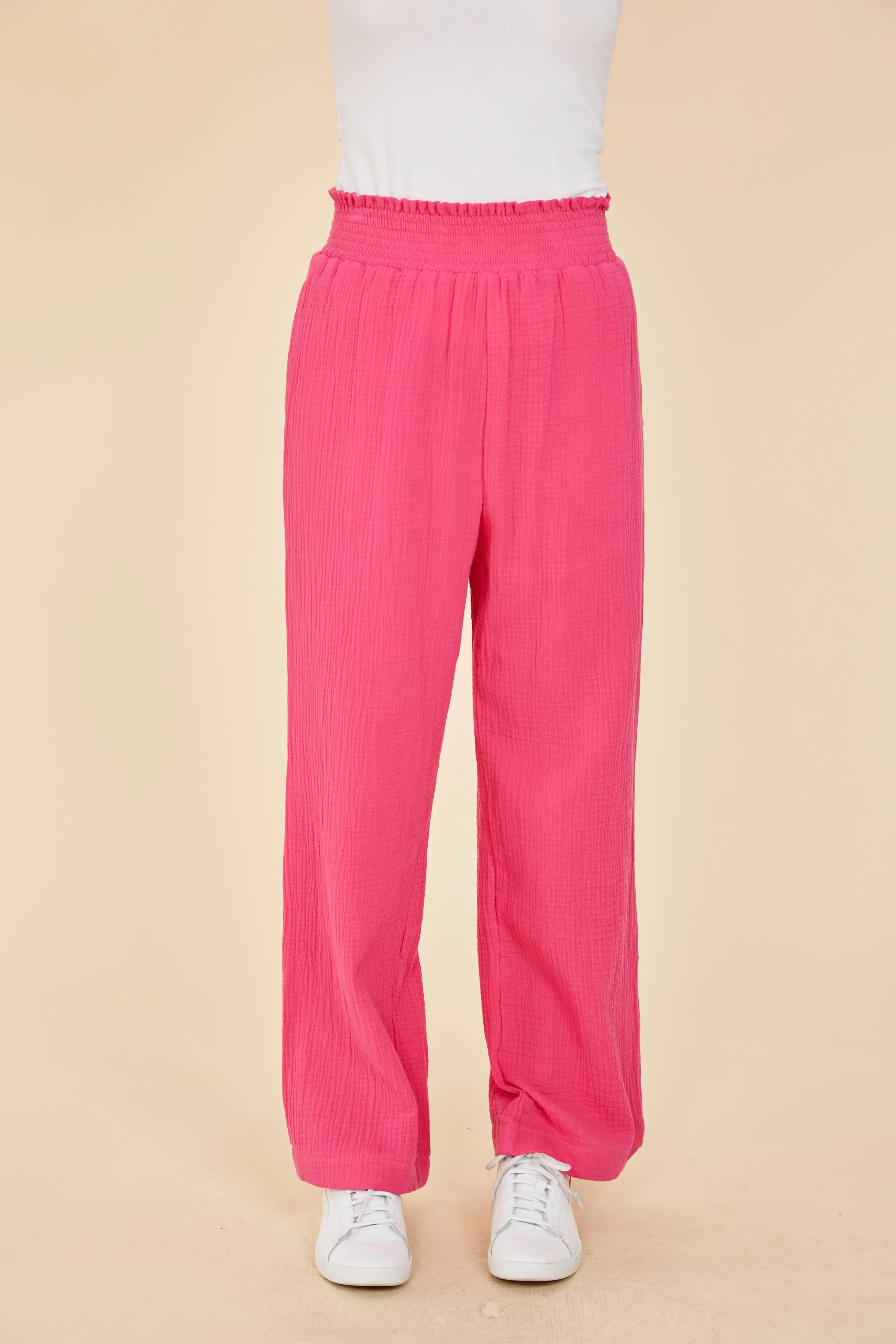 Wide Leg Gauze Pants