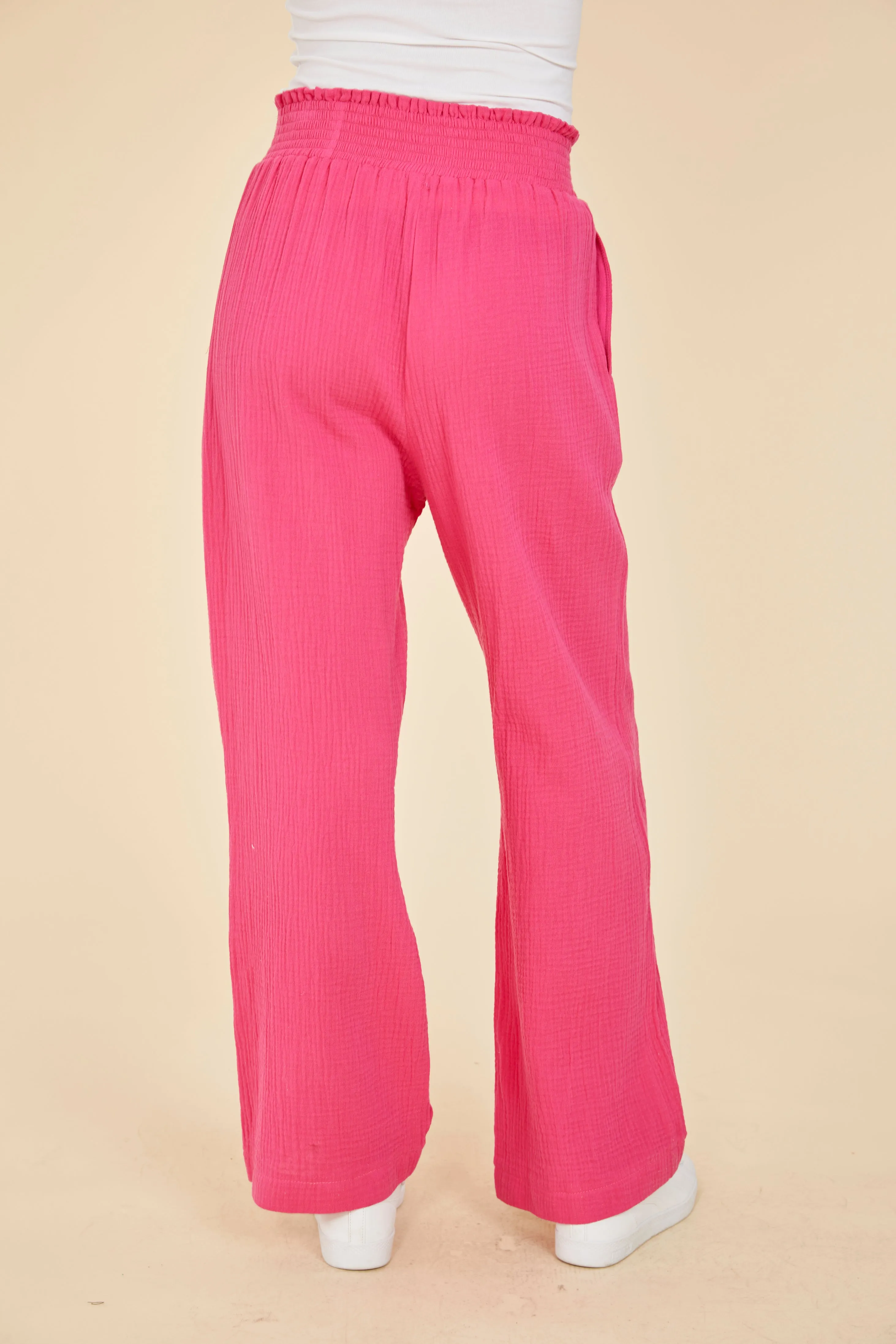 Wide Leg Gauze Pants