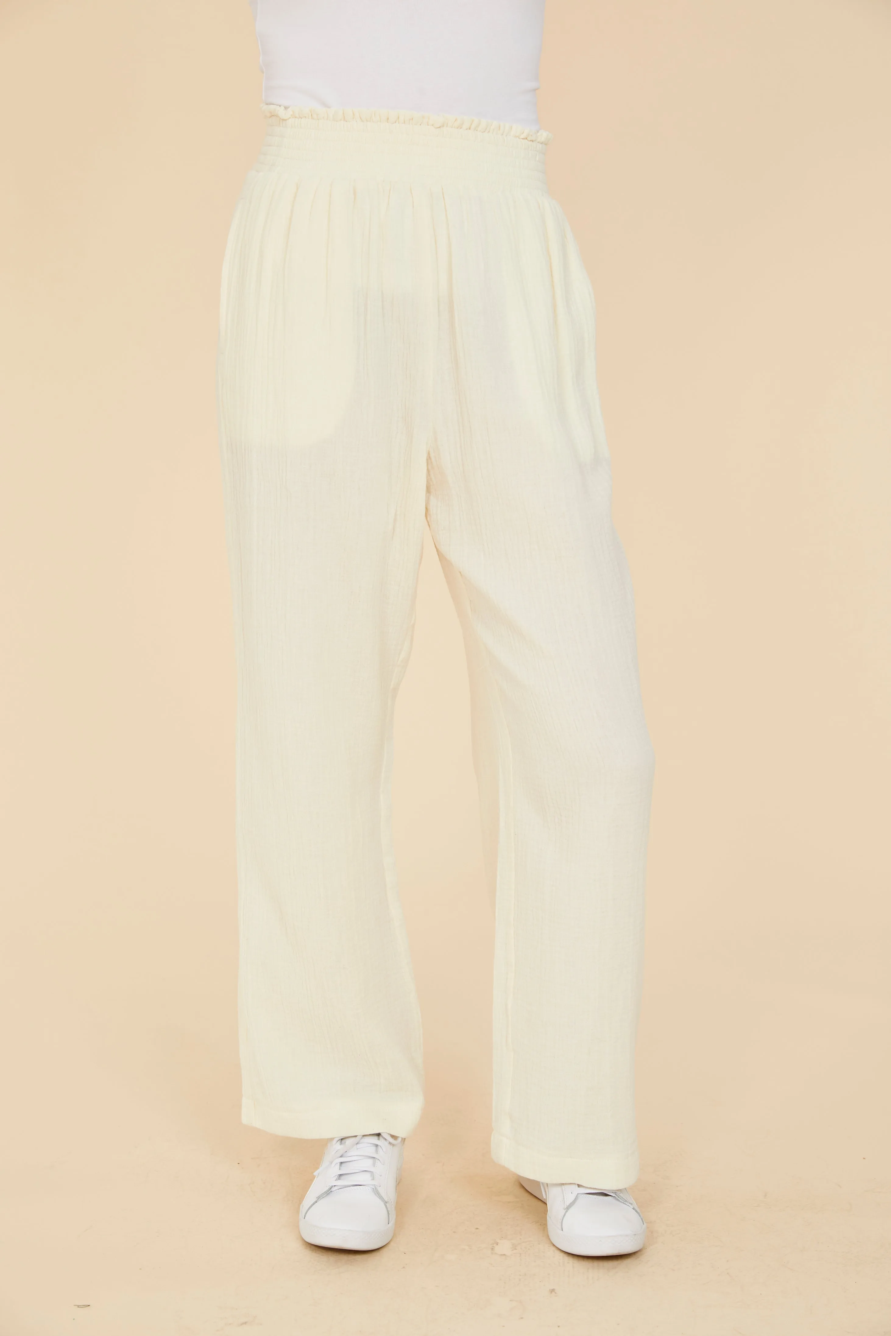 Wide Leg Gauze Pants